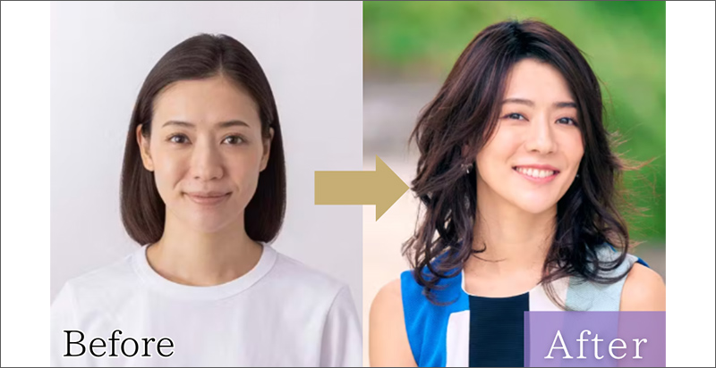 豊富なヘアスタイル